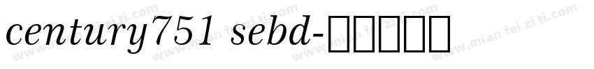 century751 sebd字体转换